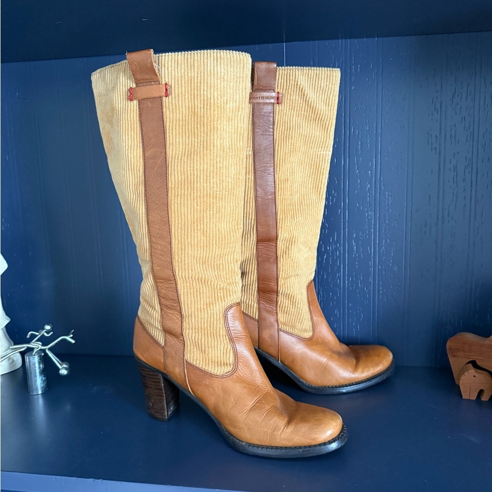 Tommy Hilfiger Tan Corduroy Boots